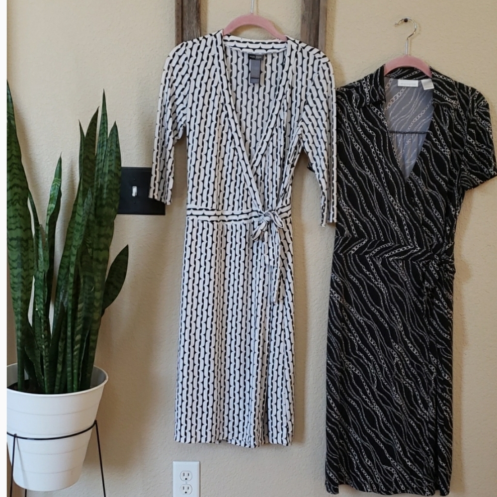 Bundle of 2 Womens Wrap Dresses (Size 8)